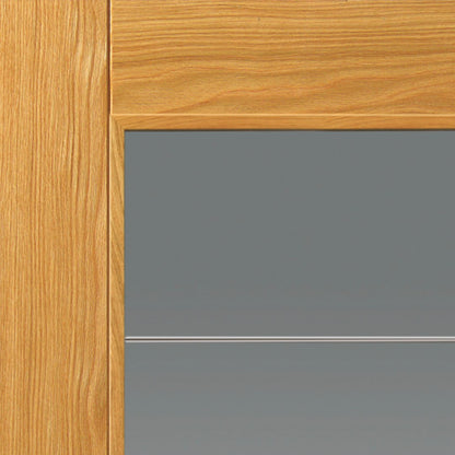 Image for JB Kind Oak Medina Glazed Pre-Finished Internal Door