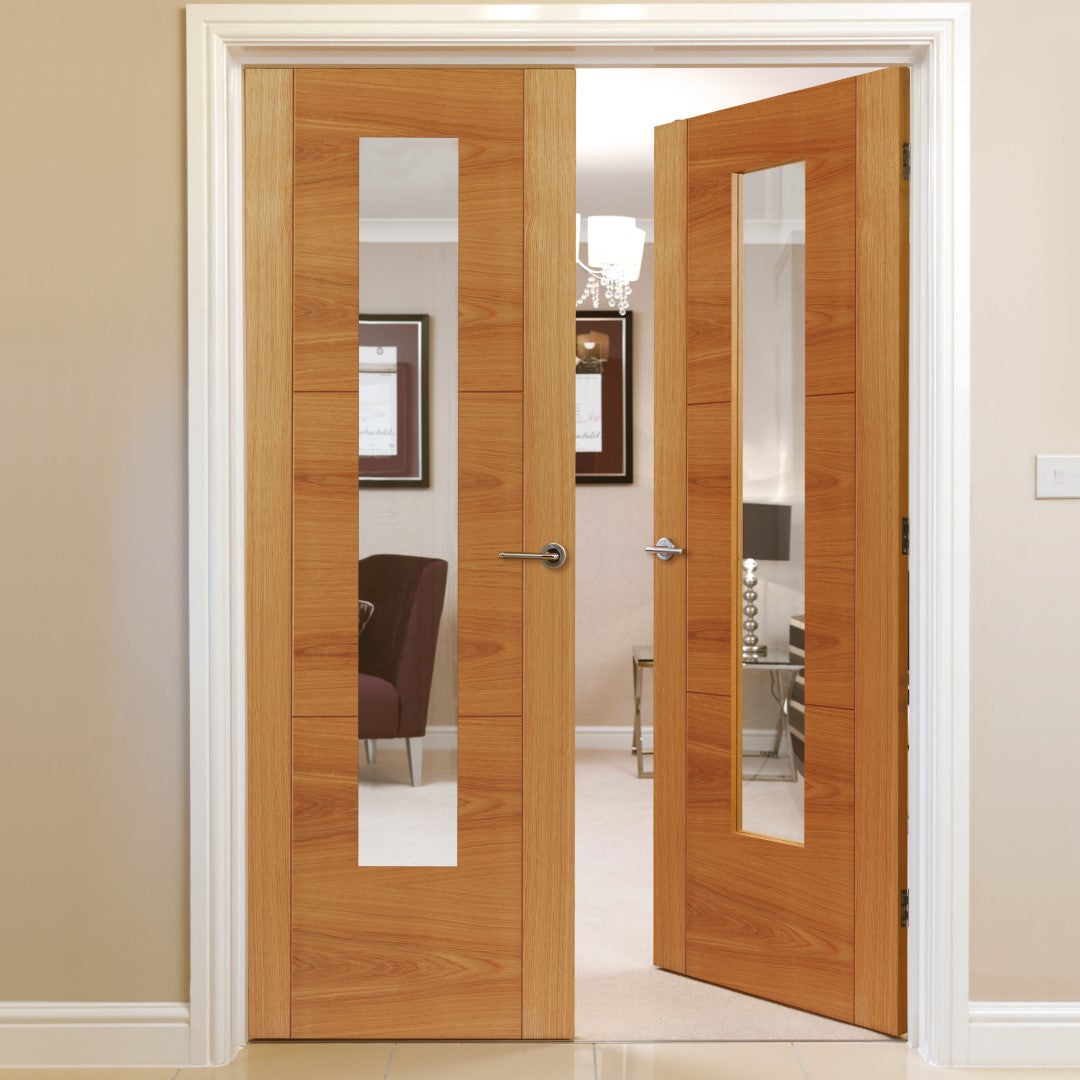 Image for JB Kind Mistral Oak Glazed Pre-Finished Internal Door