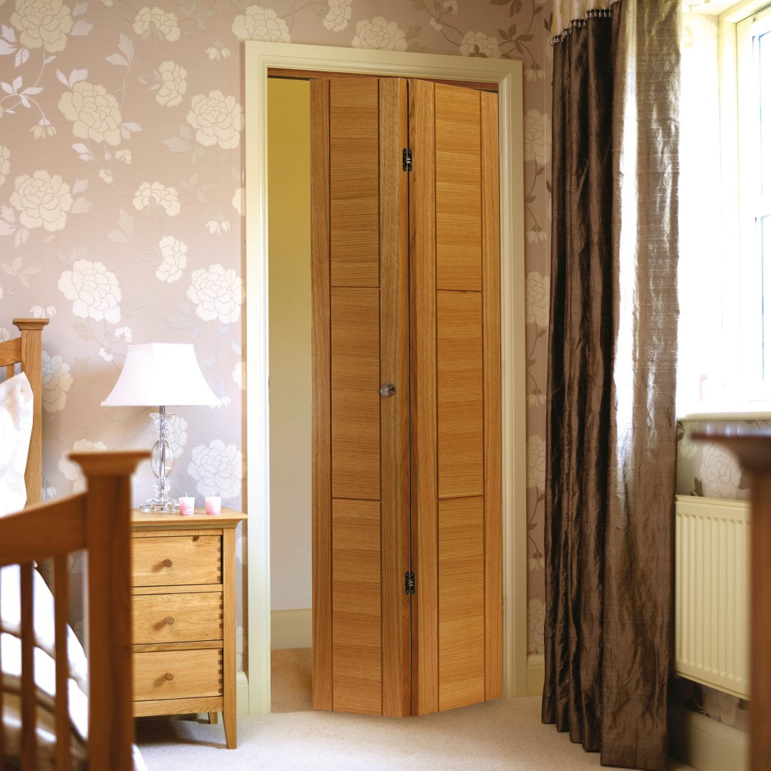 Image for JB Kind Mistral Oak Bi-Fold Pre-Finished Internal Door