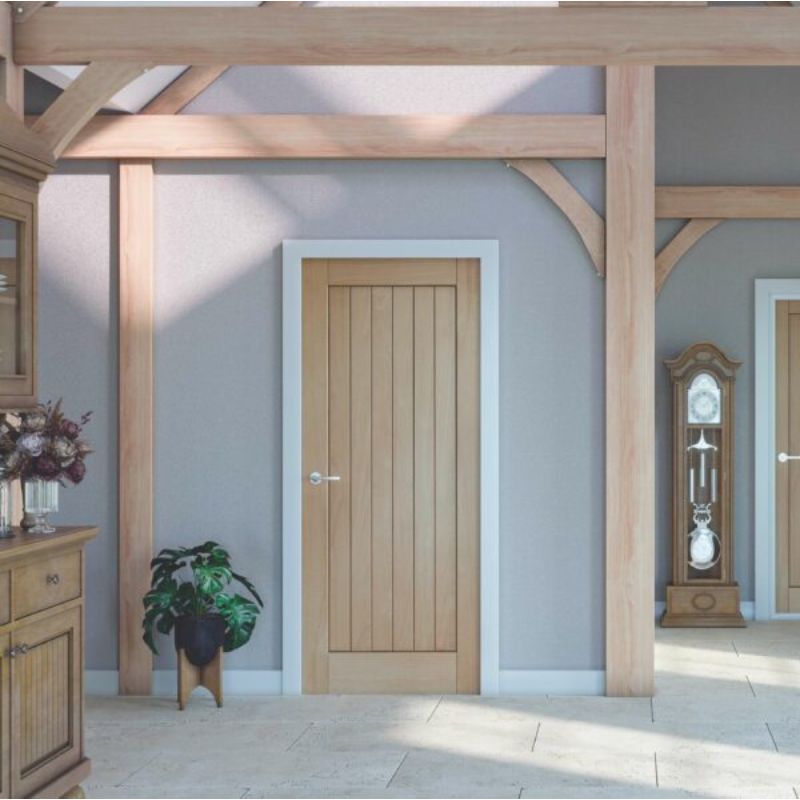 Internal Oak Suffolk Fire Door (60) - All Sizes