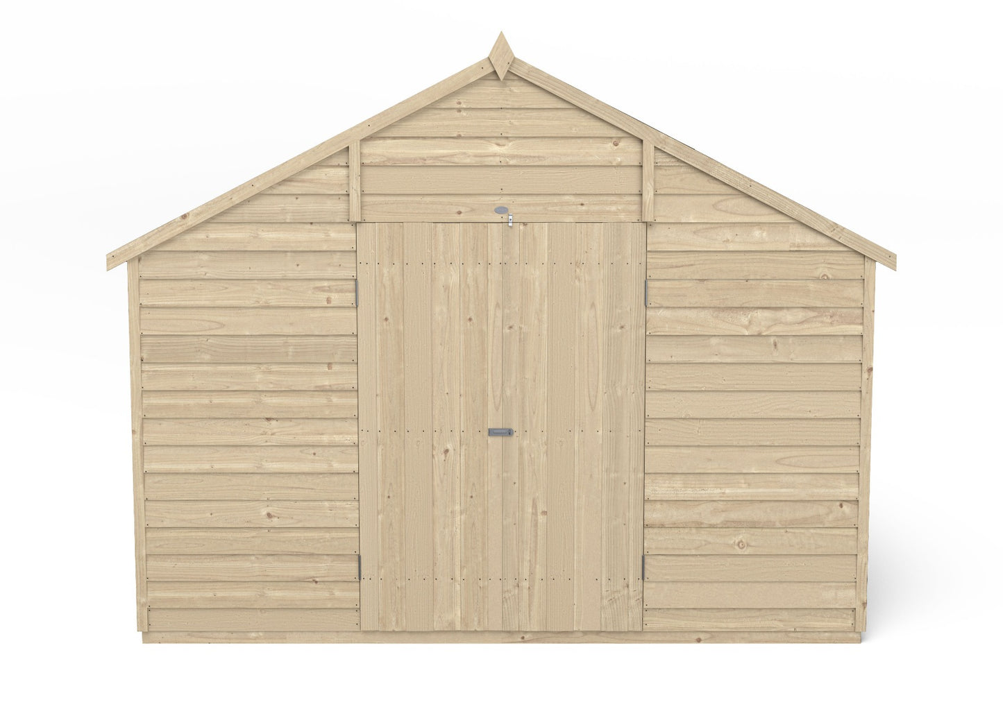 4LIFE Overlap Pressure Treated Apex Shed - Double Door (HD) - 10 x 10ft