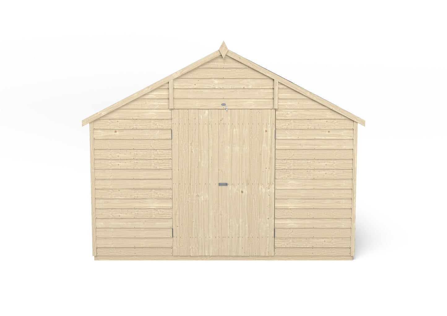 4LIFE Overlap Pressure Treated Apex Shed - Double Door (HD) - 10 x 20ft