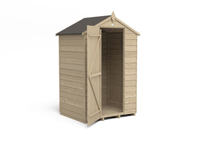 4LIFE Overlap Pressure Treated Apex Shed - No Window (HD) - 4 x 3ft