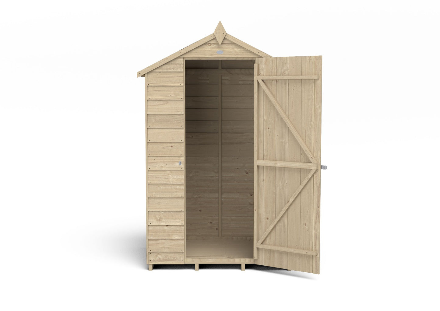 4LIFE Overlap Pressure Treated Apex Shed - No Window (HD) - 4 x 3ft