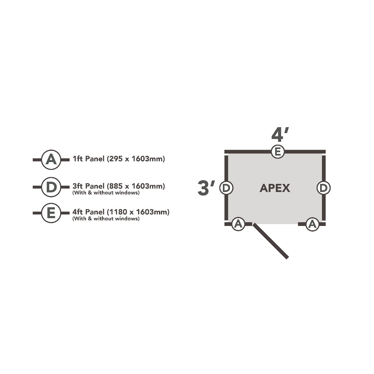 4LIFE Overlap Pressure Treated Apex Shed - No Window (HD) - 4 x 3ft