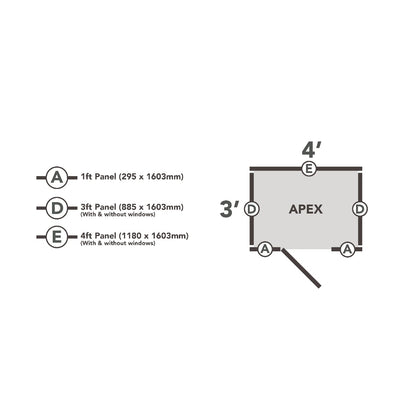 4LIFE Overlap Pressure Treated Apex Shed - No Window (HD) - 4 x 3ft