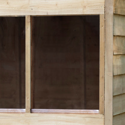 4LIFE Overlap Pressure Treated Apex Shed- 4 Window (HD) - 6 x 4ft