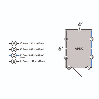 4LIFE Overlap Pressure Treated Apex Shed- 4 Window (HD) - 6 x 4ft