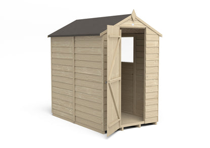 4LIFE Overlap Pressure Treated Apex Shed (HD) - 6 x 4ft