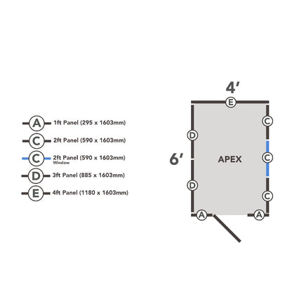 4LIFE Overlap Pressure Treated Apex Shed (HD) - 6 x 4ft