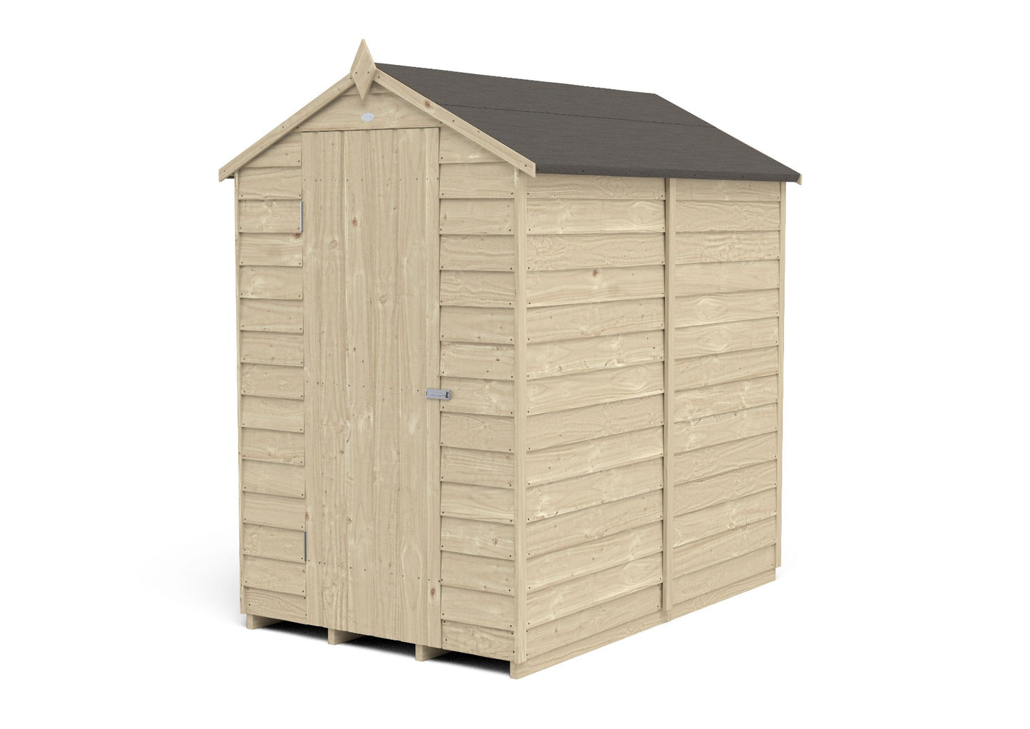 4LIFE Overlap Pressure Treated Apex Shed - No Window (HD) - 6 x 4ft