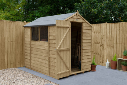 4LIFE Overlap Pressure Treated Apex Shed (HD) - 7 x 5ft