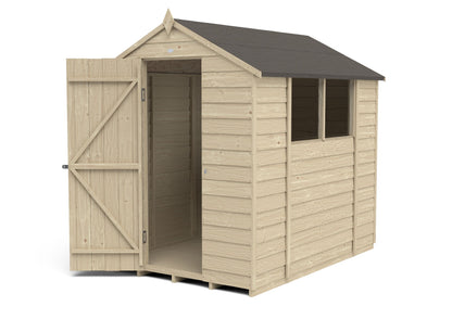 4LIFE Overlap Pressure Treated Apex Shed (HD) - 7 x 5ft