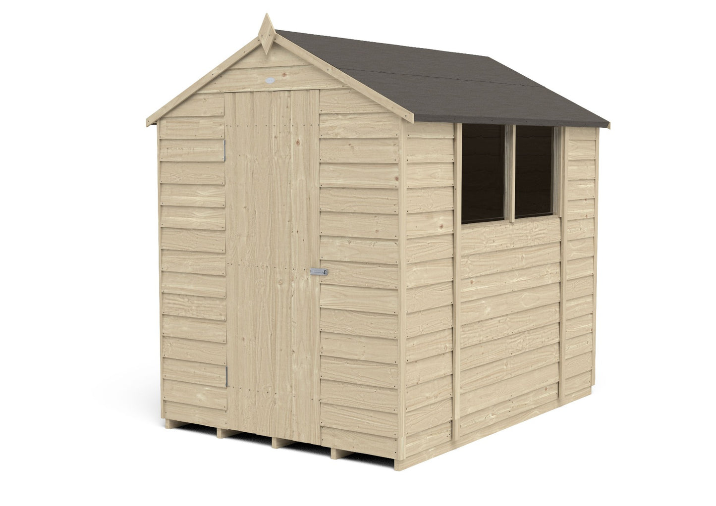 4LIFE Overlap Pressure Treated Apex Shed (HD) - 7 x 5ft