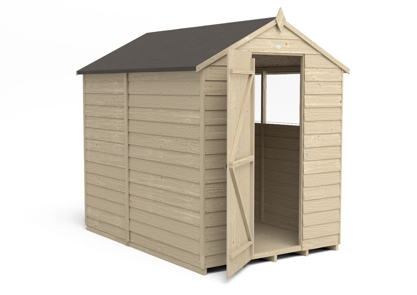 4LIFE Overlap Pressure Treated Apex Shed (HD) - 7 x 5ft