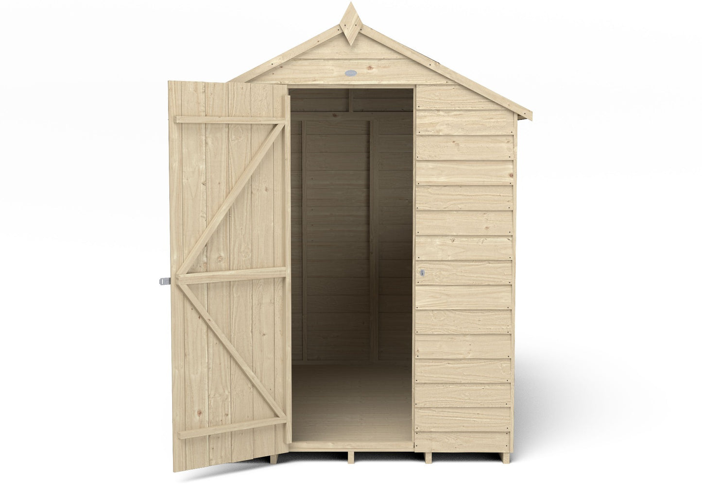 4LIFE Overlap Pressure Treated Apex Shed (HD) - 7 x 5ft