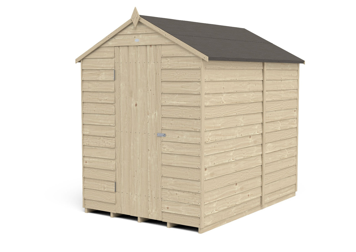 4LIFE Overlap Pressure Treated Apex Shed - No Window (HD) - 7 x 5ft