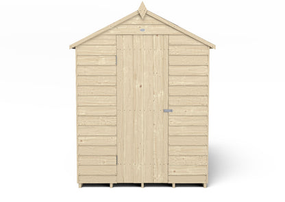 4LIFE Overlap Pressure Treated Apex Shed - No Window (HD) - 7 x 5ft