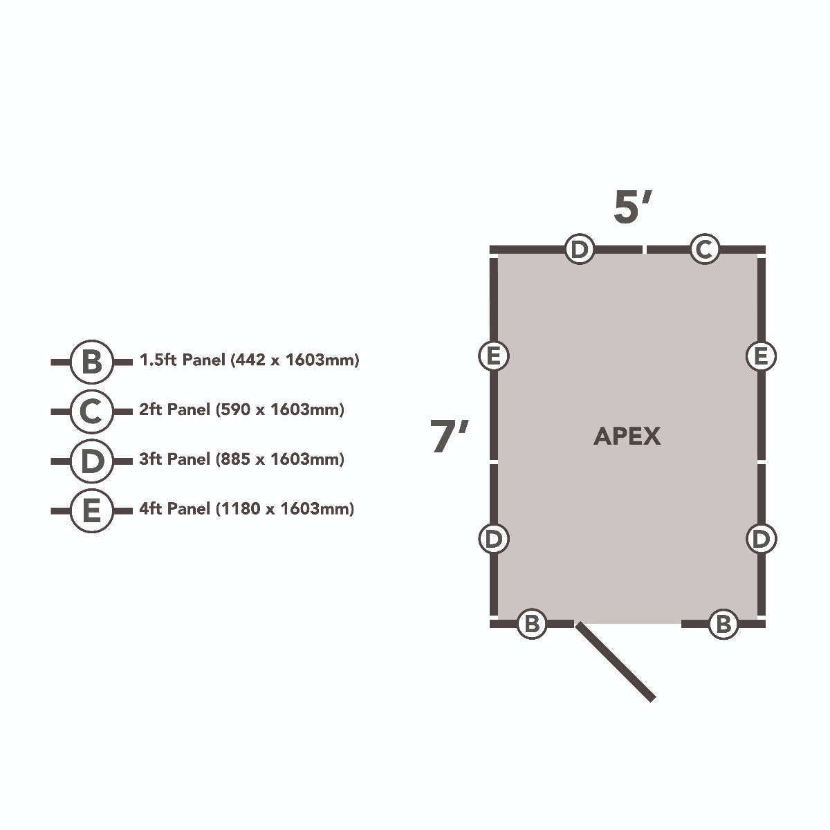 4LIFE Overlap Pressure Treated Apex Shed - No Window (HD) - 7 x 5ft