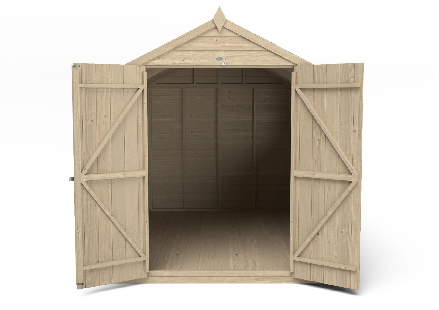 Forest Overlap Pressure Treated Apex Shed - Double Door - 10 x 6ft