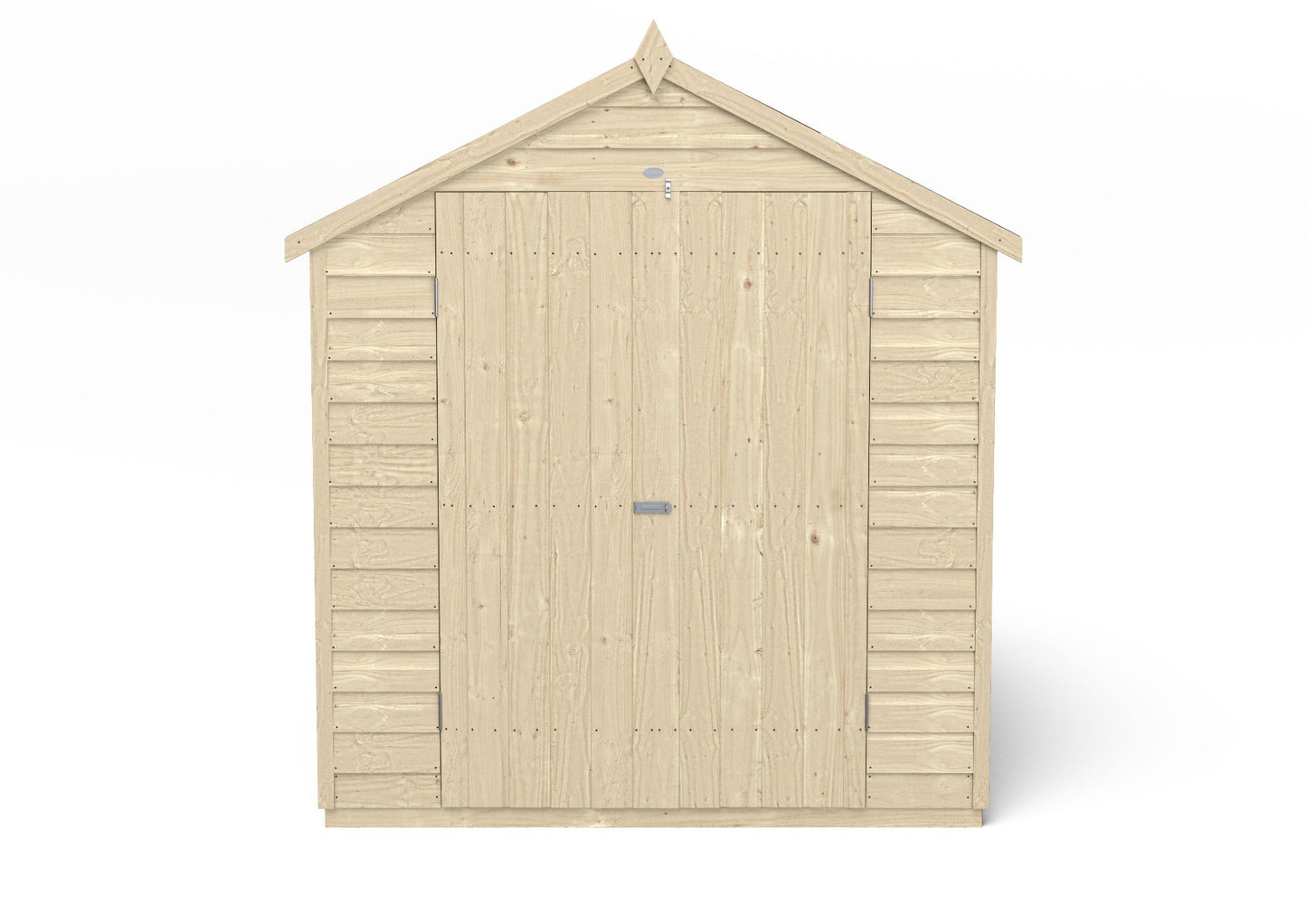 4LIFE Overlap Pressure Treated Apex Shed - Double Door (HD) - 8 x 6ft