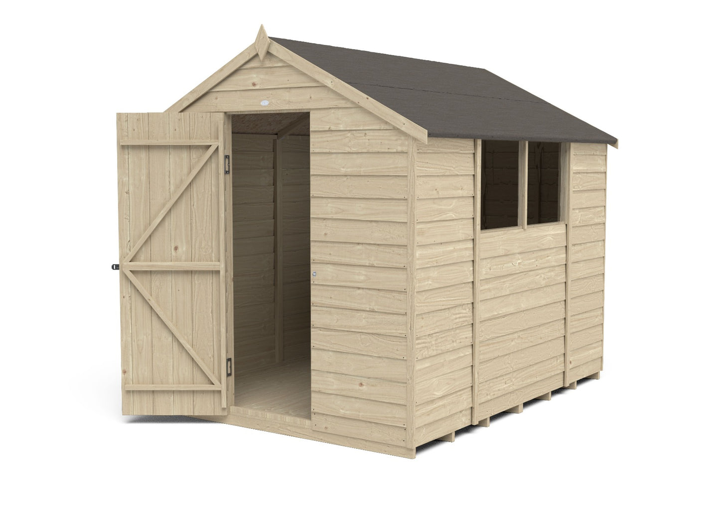 4LIFE Overlap Pressure Treated Apex Shed (HD) - 8 x 6ft