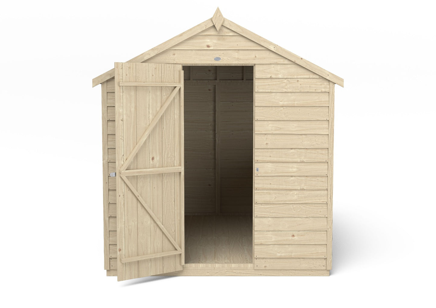 4LIFE Overlap Pressure Treated Apex Shed (HD) - 8 x 6ft