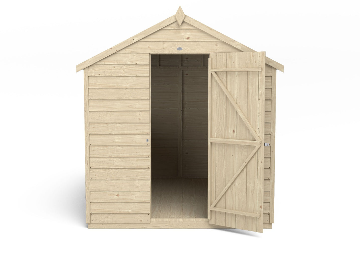 4LIFE Overlap Pressure Treated Apex Shed (HD) - 8 x 6ft