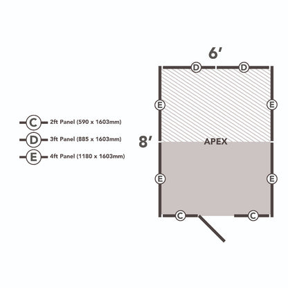 4LIFE Overlap Pressure Treated Apex Shed - No Window (HD) - 8 x 6ft