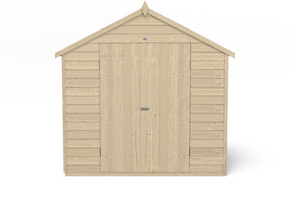 4LIFE Overlap Pressure Treated Apex Shed - Double Door (HD) - 7 x 5ft