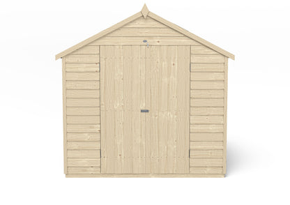 4LIFE Overlap Pressure Treated Apex Shed - Double Door (HD) - 7 x 7ft