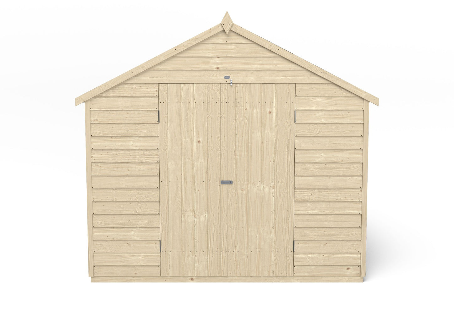 4LIFE Overlap Pressure Treated Apex Shed - Double Door (HD) - 10 x 8ft