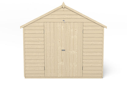 4LIFE Overlap Pressure Treated Apex Shed - Double Door (HD) - 12 x 8ft