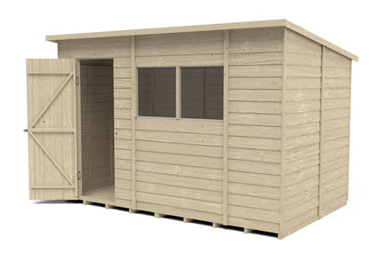 4LIFE Overlap Pressure Treated Pent Shed (HD) - 10 x 6ft