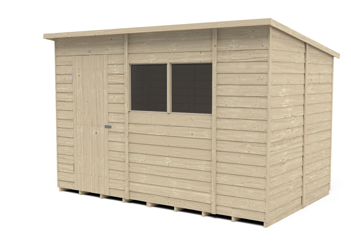 4LIFE Overlap Pressure Treated Pent Shed (HD) - 10 x 6ft