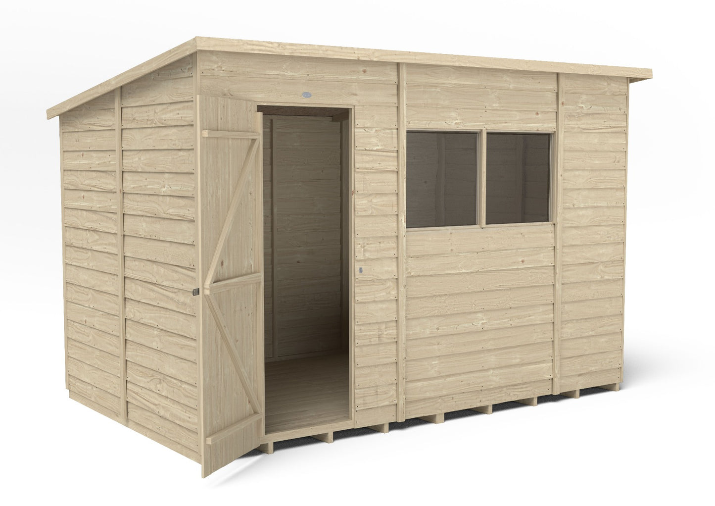 4LIFE Overlap Pressure Treated Pent Shed (HD) - 10 x 6ft