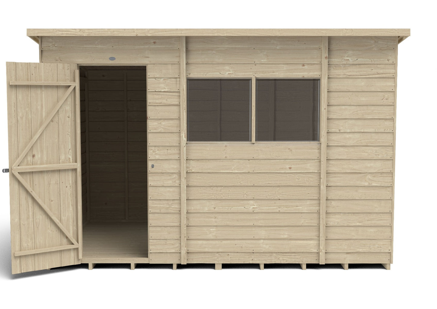 4LIFE Overlap Pressure Treated Pent Shed (HD) - 10 x 6ft