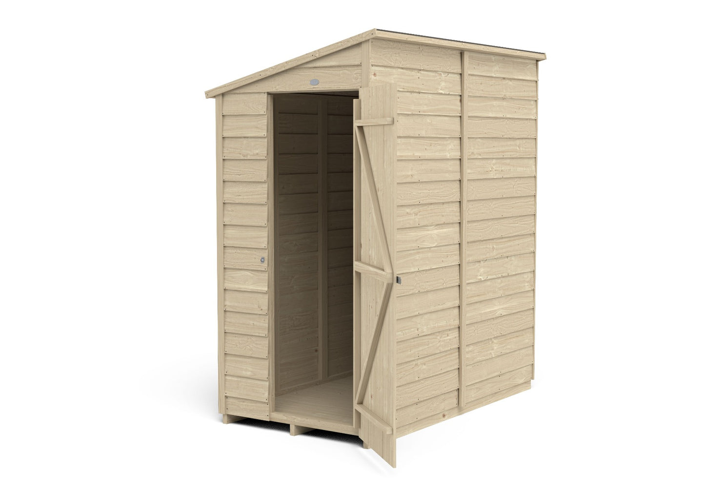 4LIFE Overlap Pressure Treated Pent Shed - No Window (HD) - 6 x 3ft