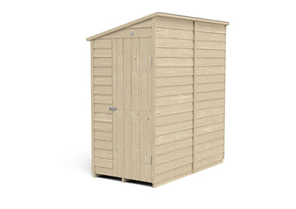 4LIFE Overlap Pressure Treated Pent Shed - No Window (HD) - 6 x 3ft