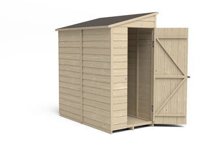 4LIFE Overlap Pressure Treated Pent Shed - No Window (HD) - 6 x 3ft