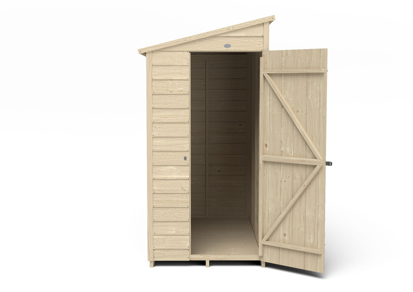 4LIFE Overlap Pressure Treated Pent Shed - No Window (HD) - 6 x 3ft