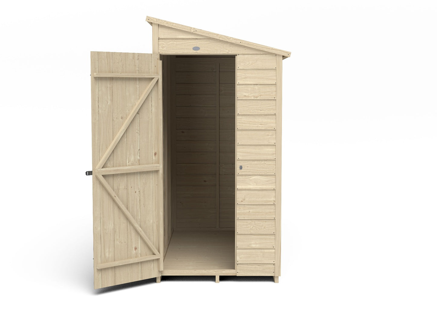 4LIFE Overlap Pressure Treated Pent Shed - No Window (HD) - 6 x 3ft