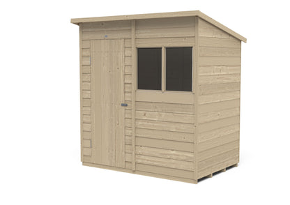 4LIFE Overlap Pressure Treated Pent Shed - 6 x 4ft