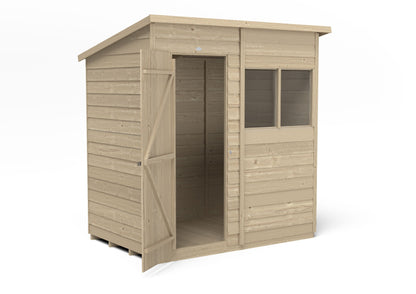 4LIFE Overlap Pressure Treated Pent Shed - 6 x 4ft