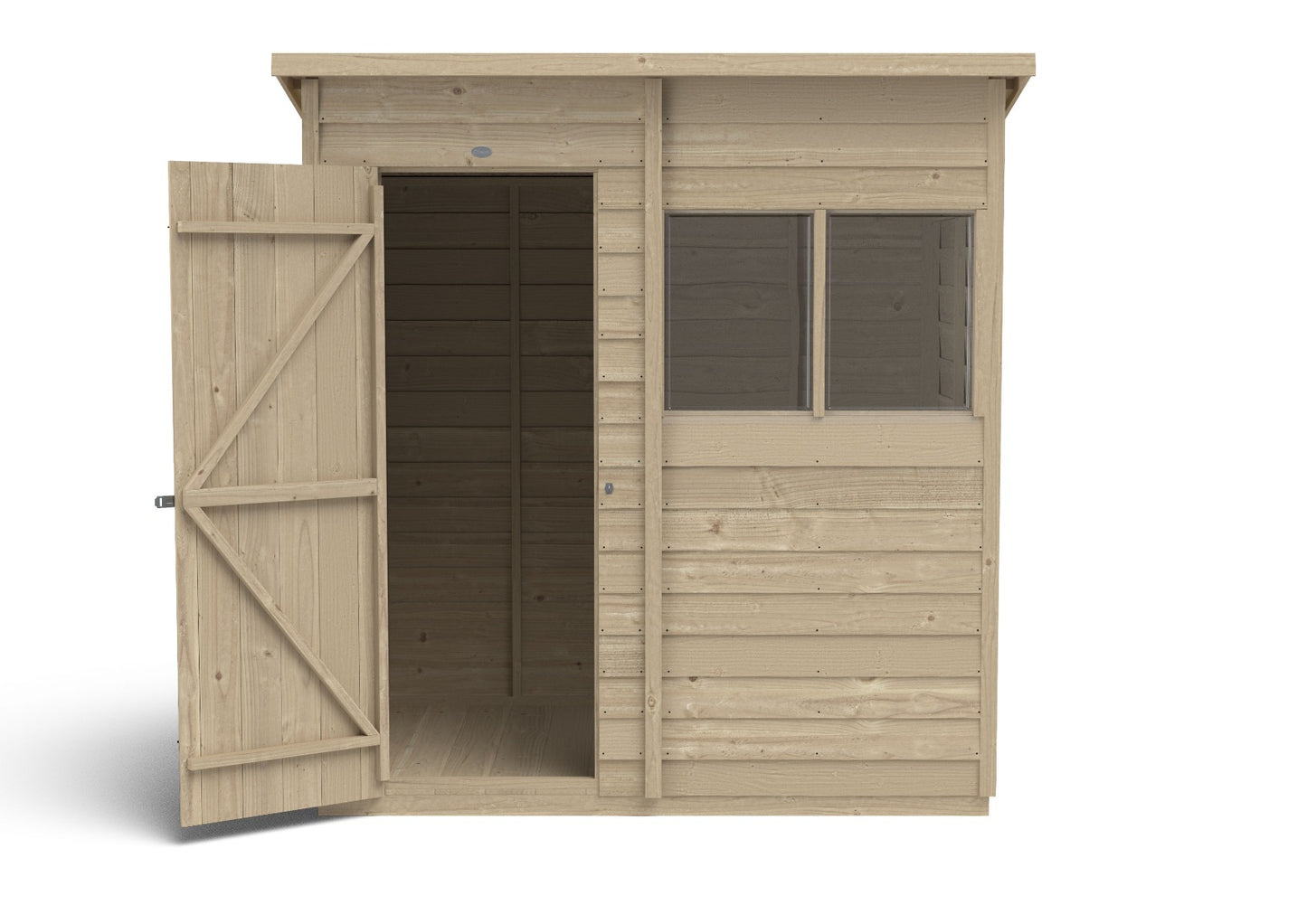 4LIFE Overlap Pressure Treated Pent Shed - 6 x 4ft