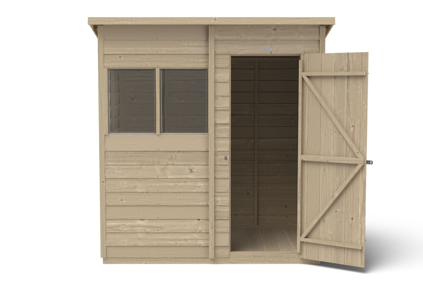 4LIFE Overlap Pressure Treated Pent Shed - 6 x 4ft