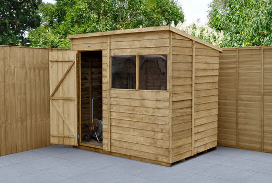 4LIFE Overlap Pressure Treated Pent Shed (HD) - 7 x 5ft