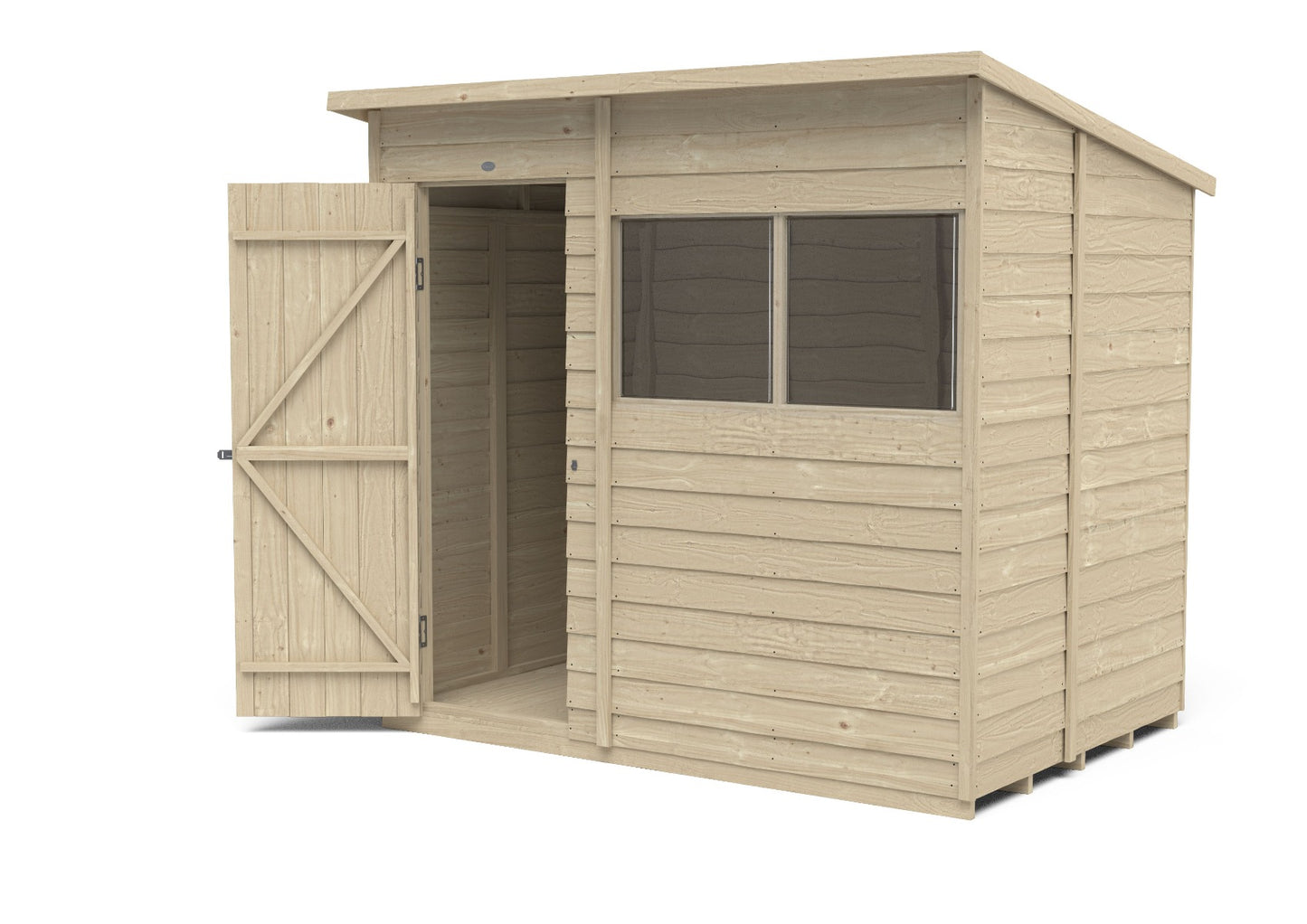 4LIFE Overlap Pressure Treated Pent Shed (HD) - 7 x 5ft