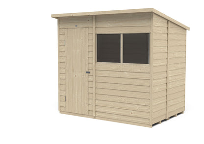 4LIFE Overlap Pressure Treated Pent Shed (HD) - 7 x 5ft