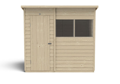 4LIFE Overlap Pressure Treated Pent Shed (HD) - 7 x 5ft